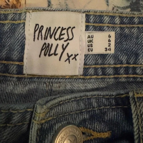 Princess Polly Women’s Low Rise Cargo Side Pocket Straight Jeans​ - Picture 10 of 12